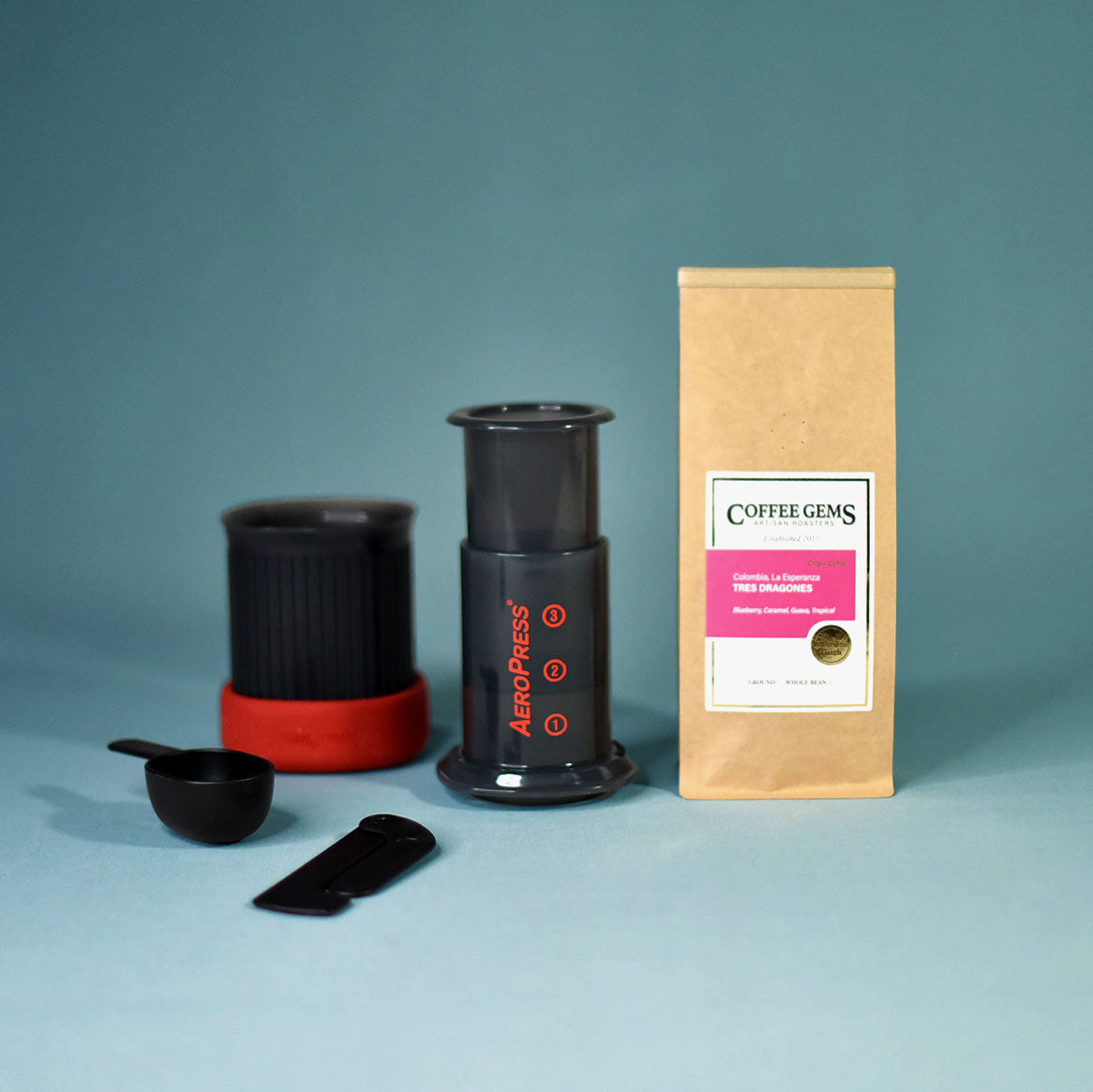 AEROPRESS GO + ROASTER'S CHOICE COFFEE BAG