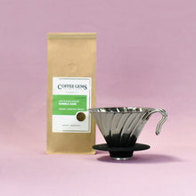 Load image into Gallery viewer, Hario V60 Metal Coffee Dripper + 200g Roaster&#39;s Choice Coffee Bag