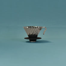 Load image into Gallery viewer, Hario V60 Metal Coffee Dripper + 200g Roaster&#39;s Choice Coffee Bag