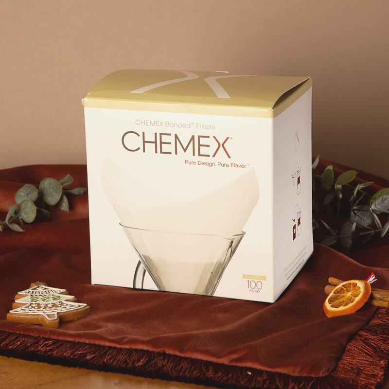 CHEMEX PRE-FOLDED FILTER SQUARES (For 6+ cup size Chemex)