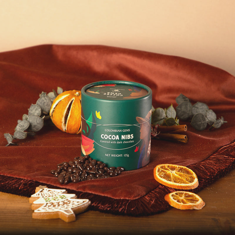 Cocoa Nibs Coated with Dark Chocolate Coffee Gift