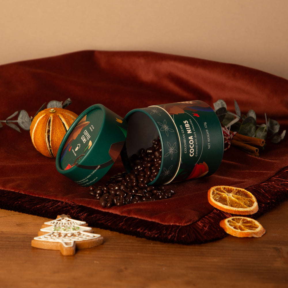 Cocoa Nibs Coated with Dark Chocolate Coffee Gift