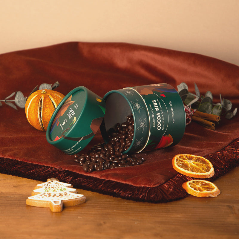 Cocoa Nibs Coated with Dark Chocolate Coffee Gift