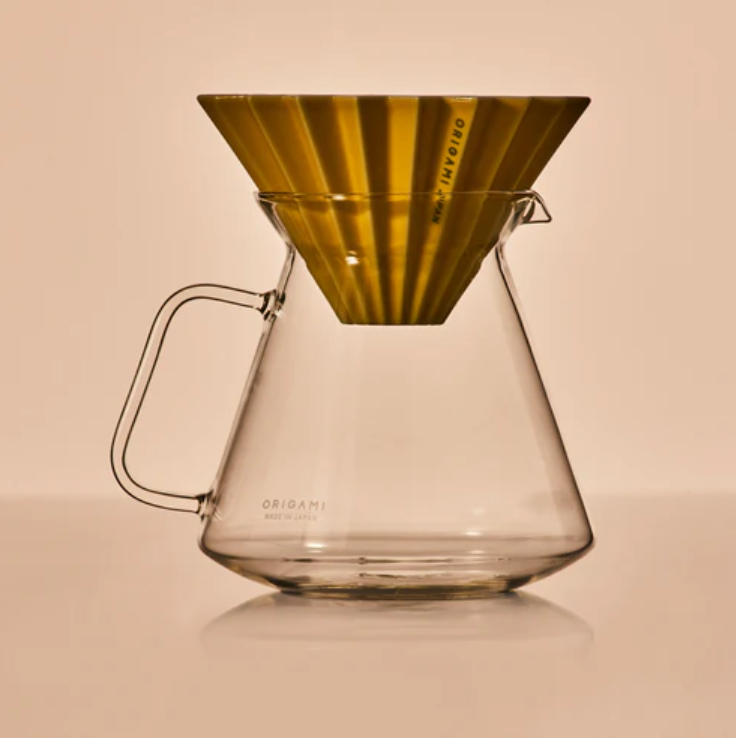 ORIGAMI Glass Coffee Server with HARIO