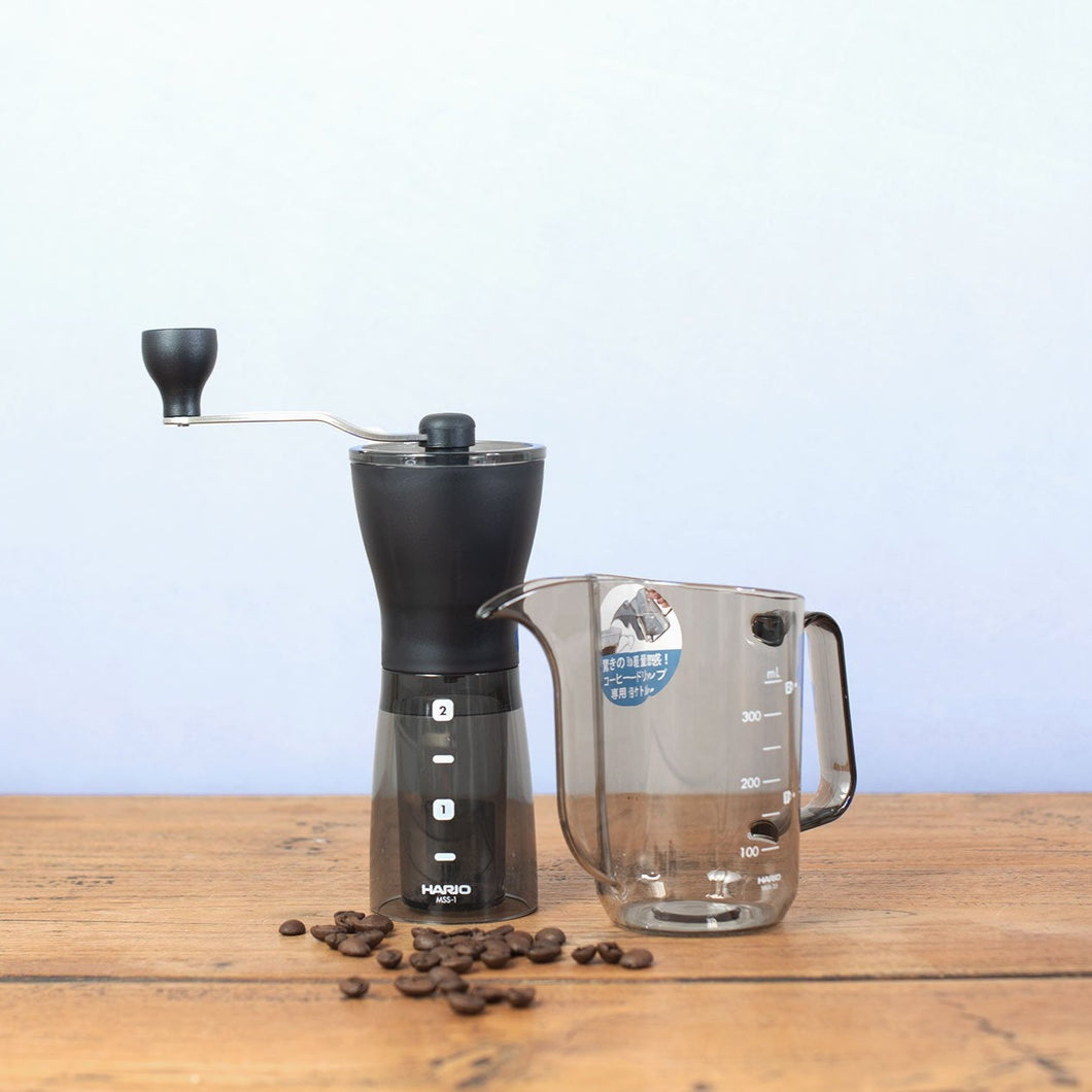 Hario Mini Mill PLUS Ceramic Hand Coffee Grinder  + Hario V60 Drip Kettle AIR Bundle